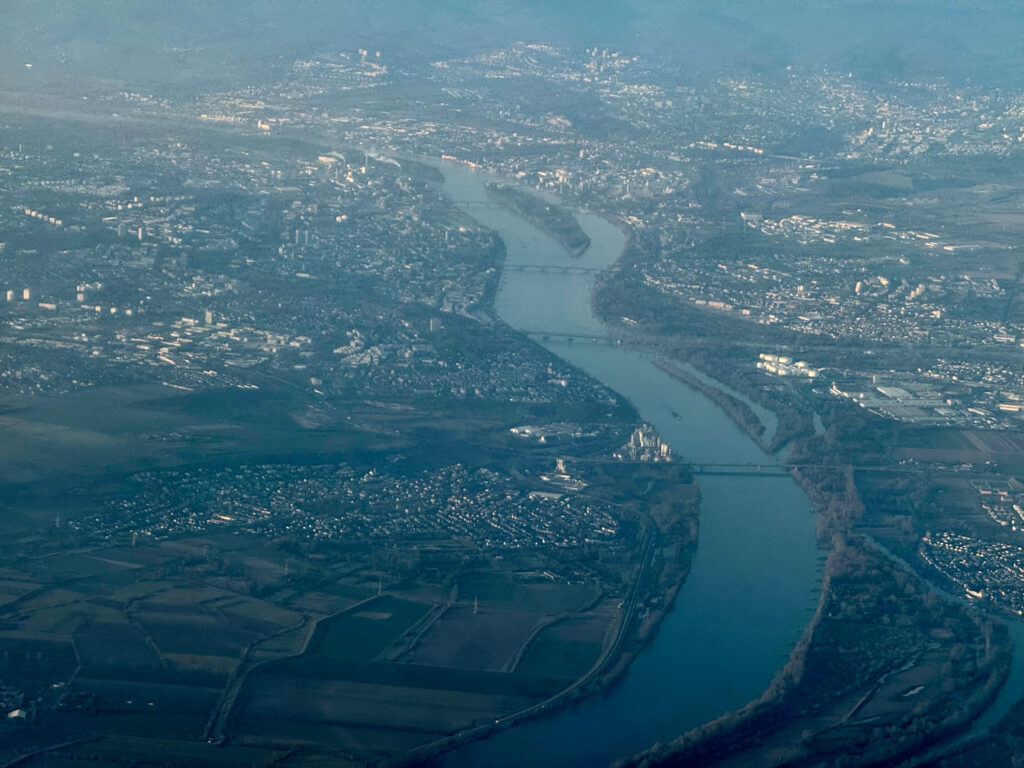 il fiume Meno, dall'aereo